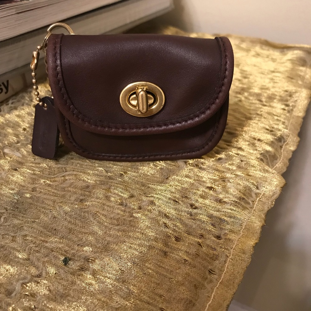 Rare Vtg Coach Coin Purse Keyring